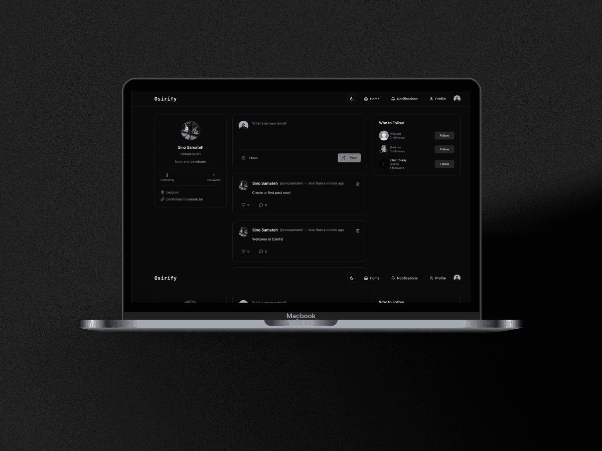 Osirify - Social Media App
